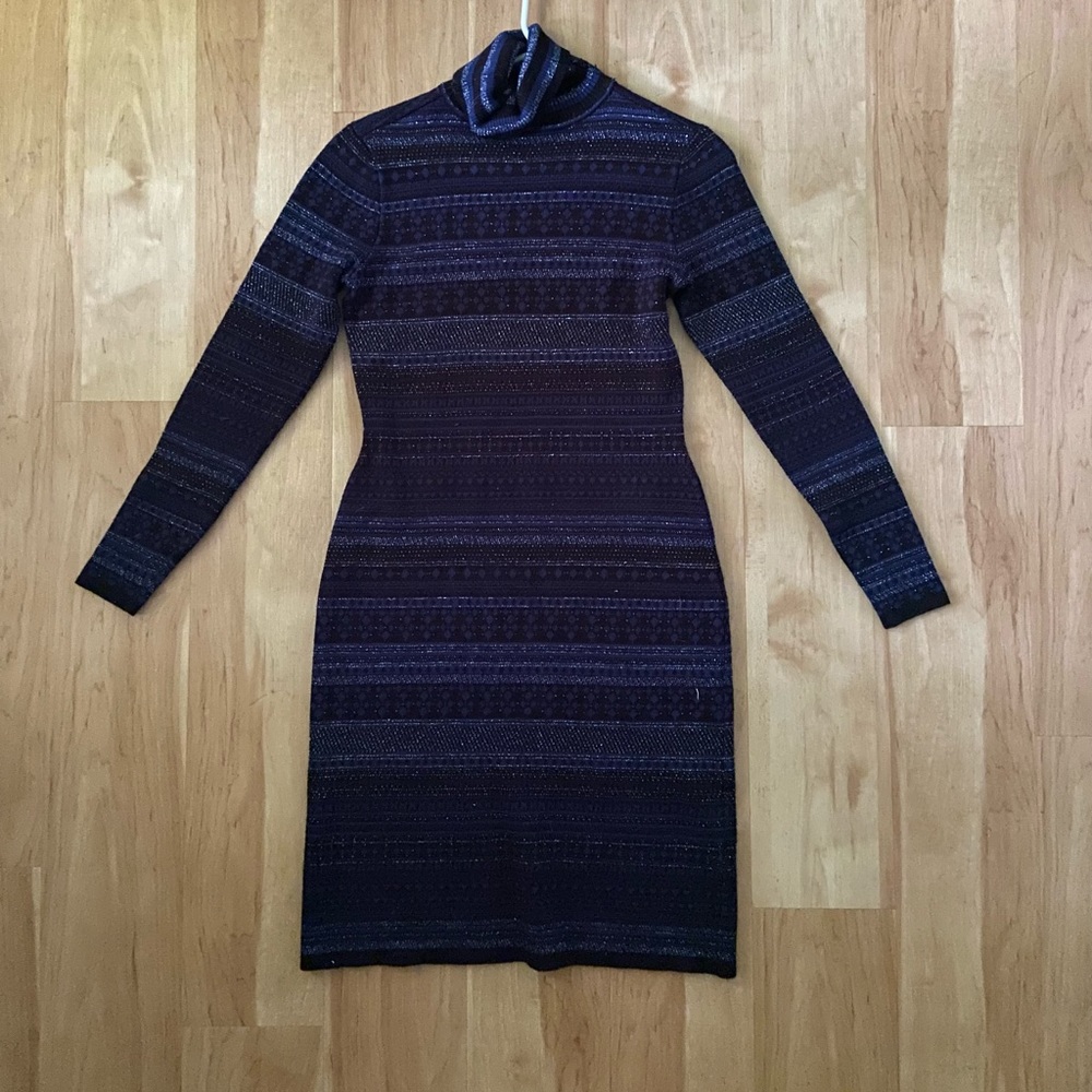 Navy and Black Sweater Dress